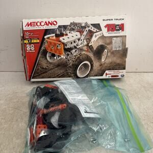 Meccano Super Truck 19204 15 In 1 Steam W/ Tools Level 2 -Age 10